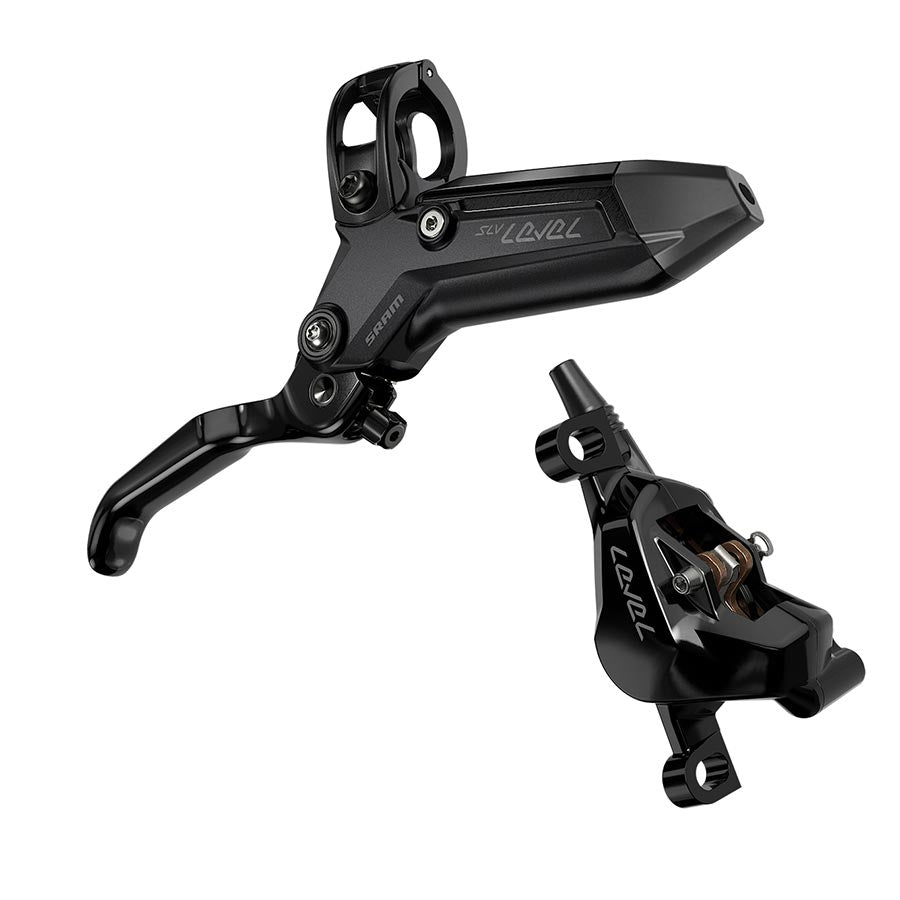 SRAM Level Silver Stealth Disc Brake Lever - Front Post Mount 2-Piston Aluminum Lever SS Hardware BLK C1