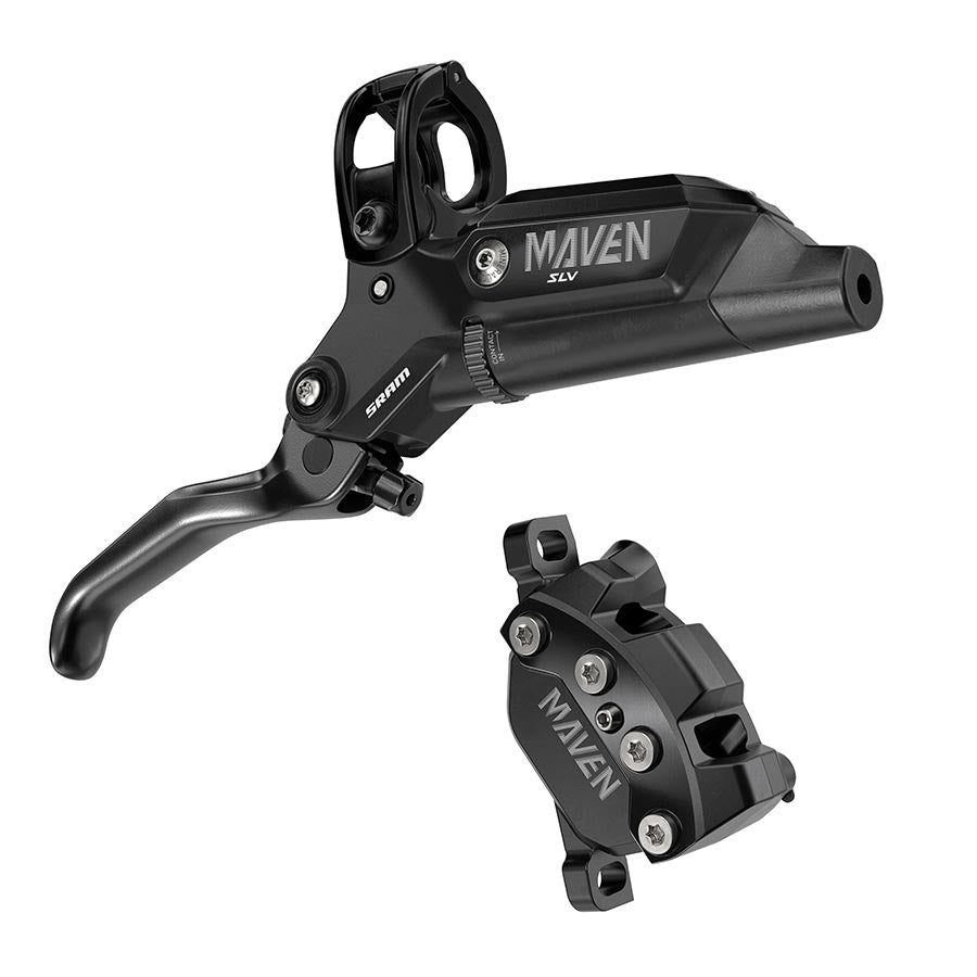 SRAM Maven Silver Disc Brake Lever - Rear Post Mount 4-Piston Aluminum Lever SS Hardware BLK A1