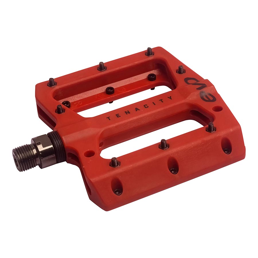 EVO Tenacity Platform Pedals Body: Nylon Spindle: Cr-Mo 9/16 Red Pair