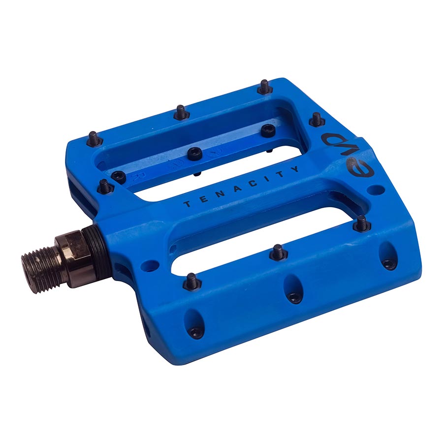 EVO Tenacity Platform Pedals Body: Nylon Spindle: Cr-Mo 9/16 Blue Pair