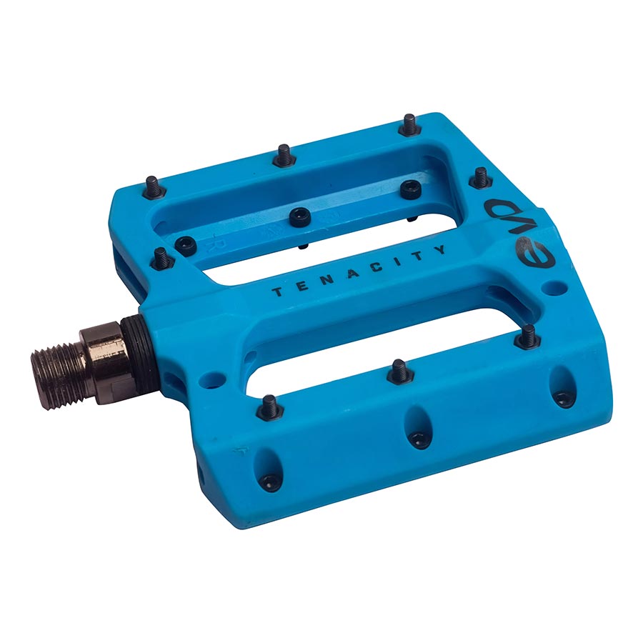 EVO Tenacity Platform Pedals Body: Nylon Spindle: Cr-Mo 9/16 Turquoise Pair