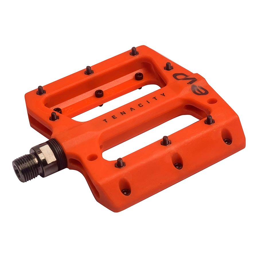 EVO Tenacity Platform Pedals Body: Nylon Spindle: Cr-Mo 9/16 Orange Pair