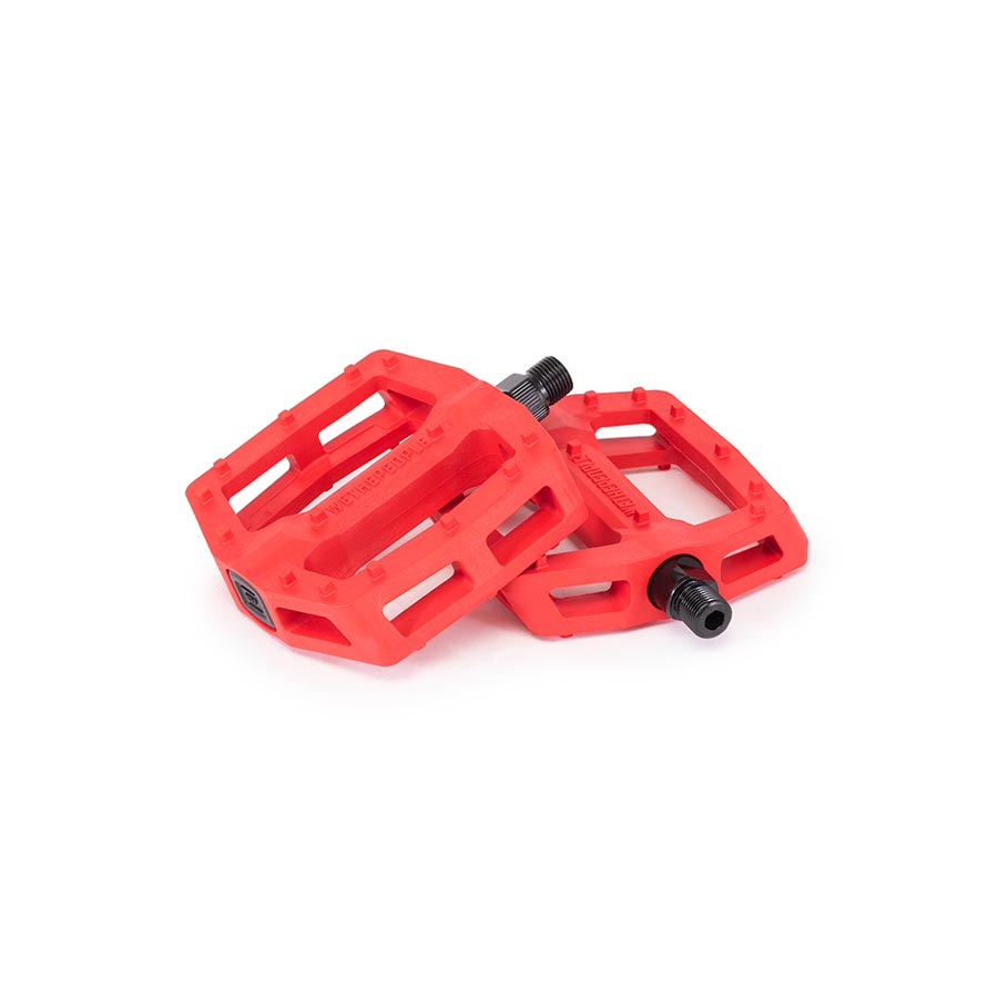 We The People Logic Platform Pedals Body: Nylon Spindle: Cr-Mo 9/16 Red Pair