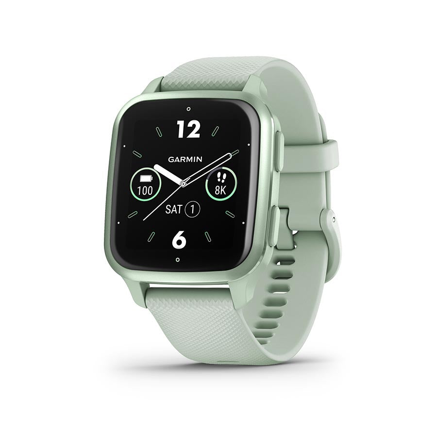 Garmin Venu Sq 2 Watch Watch Color: Cool Mint Wristband: Cool Mint - Silicone
