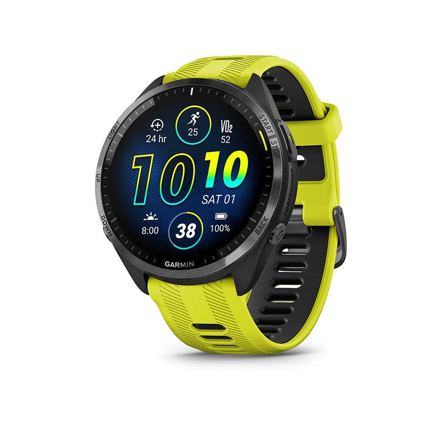 Garmin Forerunner 965 Watch Watch Color: Amp Yellow Wristband: Amp Yellow/Black - Silicone