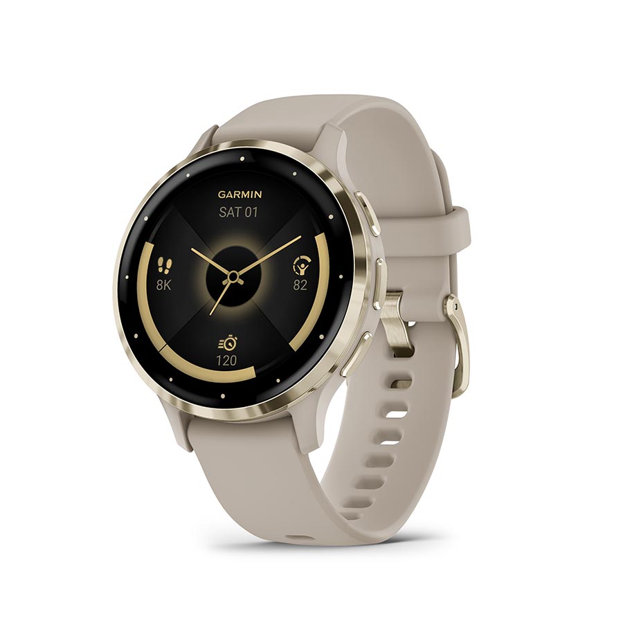 Garmin Venu 3S Watch Watch Color: French Grey Wristband: French Grey - Silicone