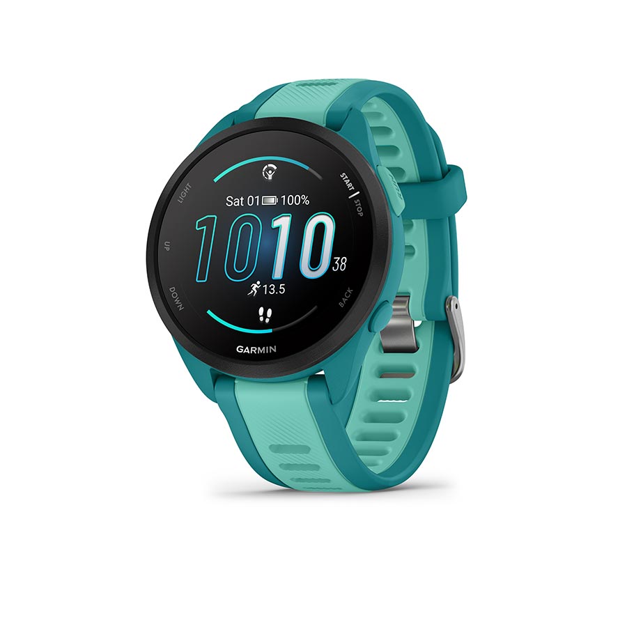 Garmin Forerunner 165 Music Watch Watch Color: Turquoise Wristband: Aqua - Silicone