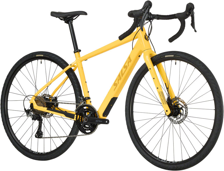Salsa Confluence Drop Bar GRX 600 2x Ebike - 700c Aluminum Yellow 53cm