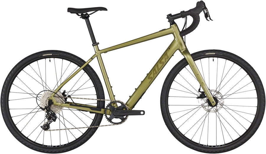 Salsa Confluence Drop Bar Apex 1 Ebike - 700c Aluminum Avocado Green 49cm