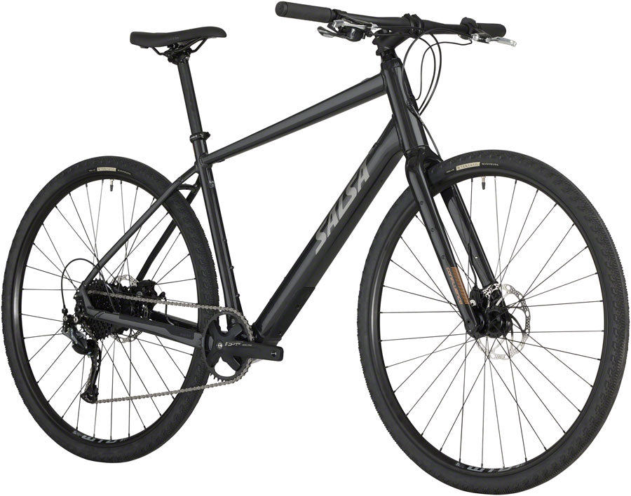 Salsa Confluence Flat Bar Altus 1x9 Ebike - 700c Aluminum Black Medium