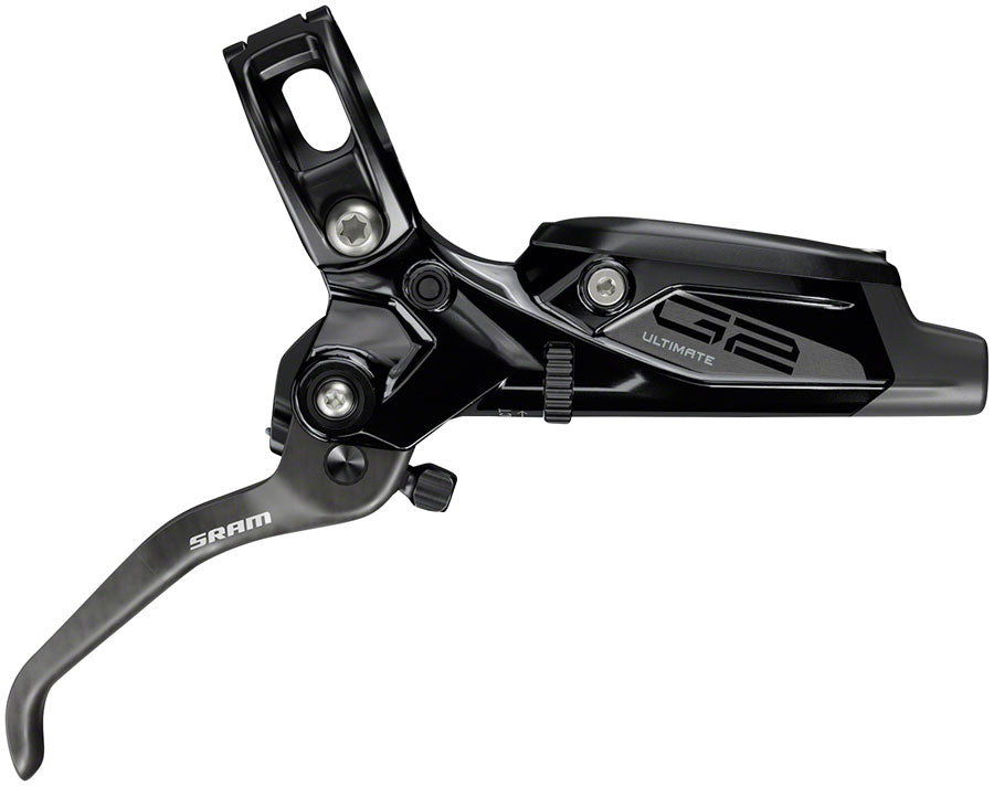 SRAM G2 Ultimate Disc Brake Lever - Rear Hydraulic Post Mount Carbon Lever Titanium Hardware Gloss BLK A2