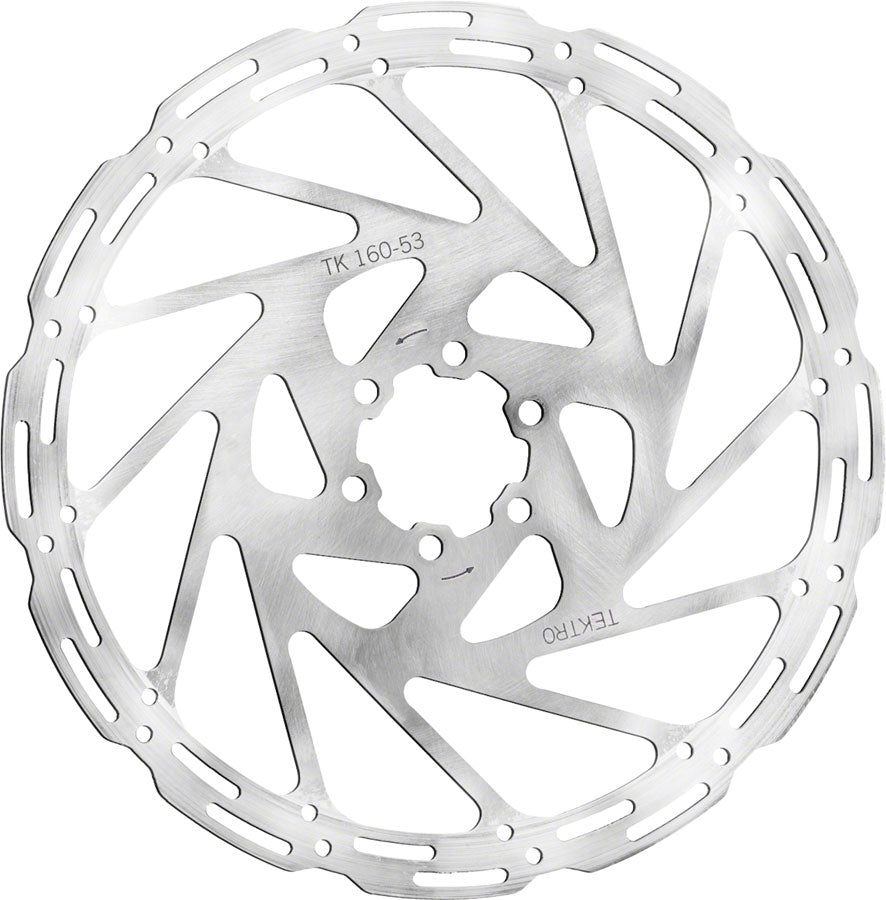 Tektro TR180-53 Disc Rotor - 180mm 6-Bolt 1.8mm Thickness For 4-Piston Calipers Silver