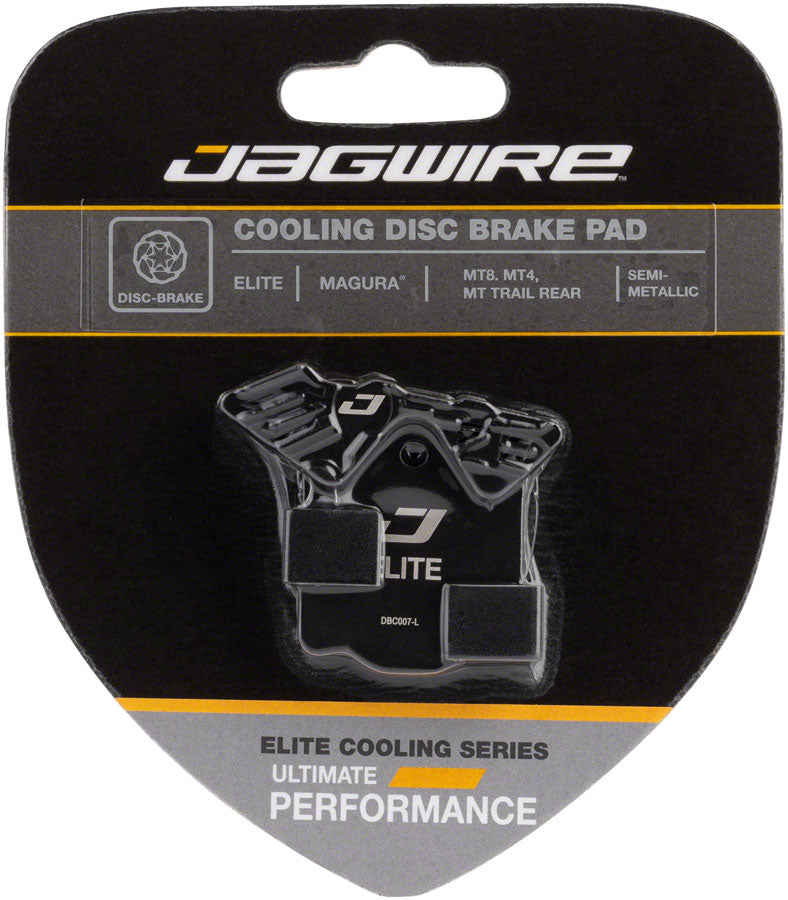 Jagwire Elite Cooling Disc Brake Pad - Semi-Metallic Aluminum Backed Fits Magura MT8 MT4 MT Trail Rear