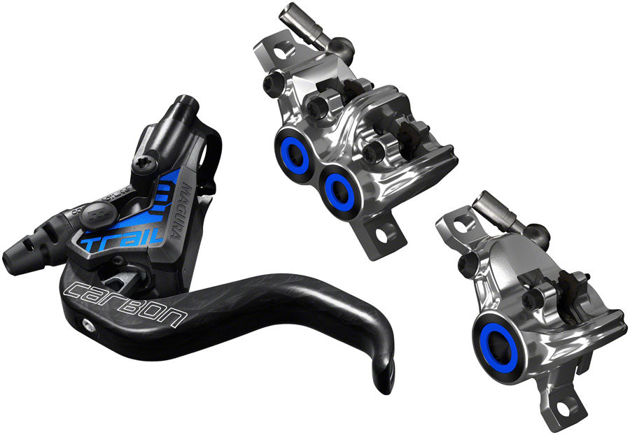 Magura MT Trail SL Disc Brake Set Disc Brake Set - Front Rear Hydraulic Post Mount BLK/Chrome