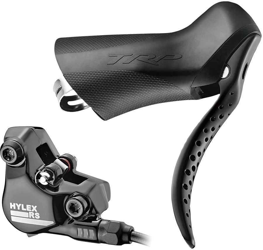 TRP Hylex RS Disc Brake and Lever - Rear Hydraulic 2-Piston Flat Mount Black