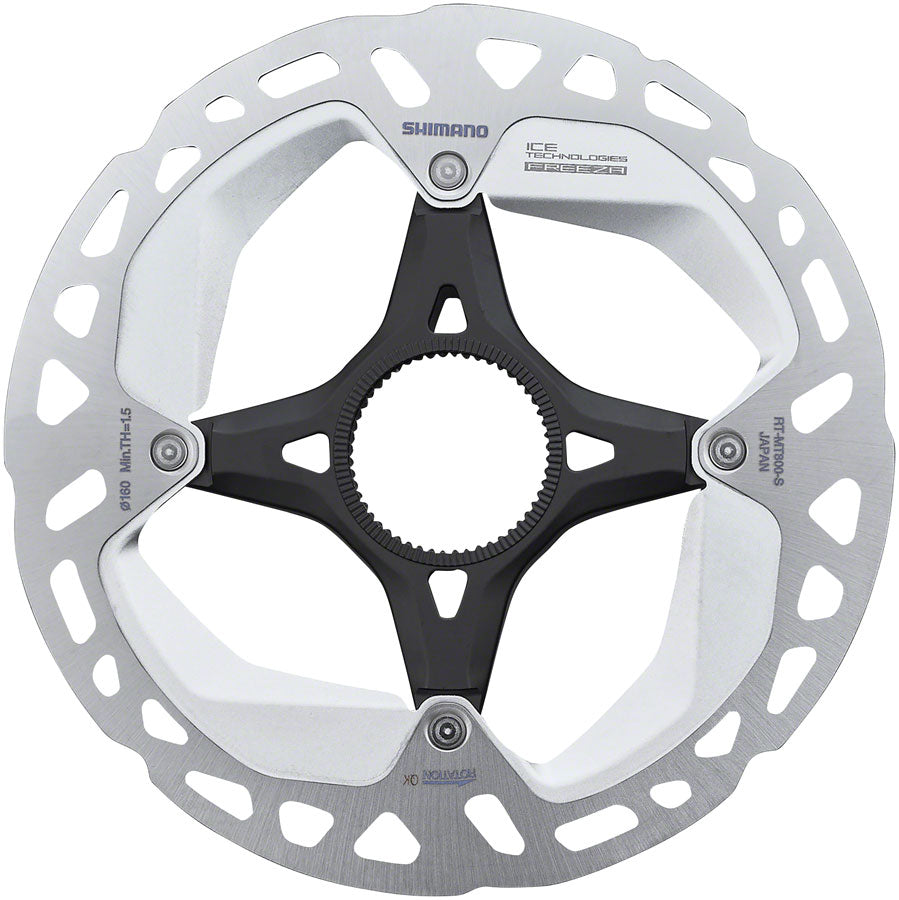 Shimano Deore XT RT-MT800-S Disc Brake Rotor External Lockring - 160mm Center Lock Silver/BLK