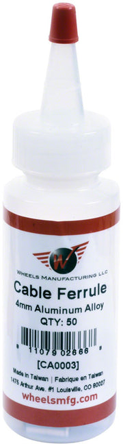 Wheels Manufacturing Alloy Ferrule 4mm 4mm Silver 50pcs