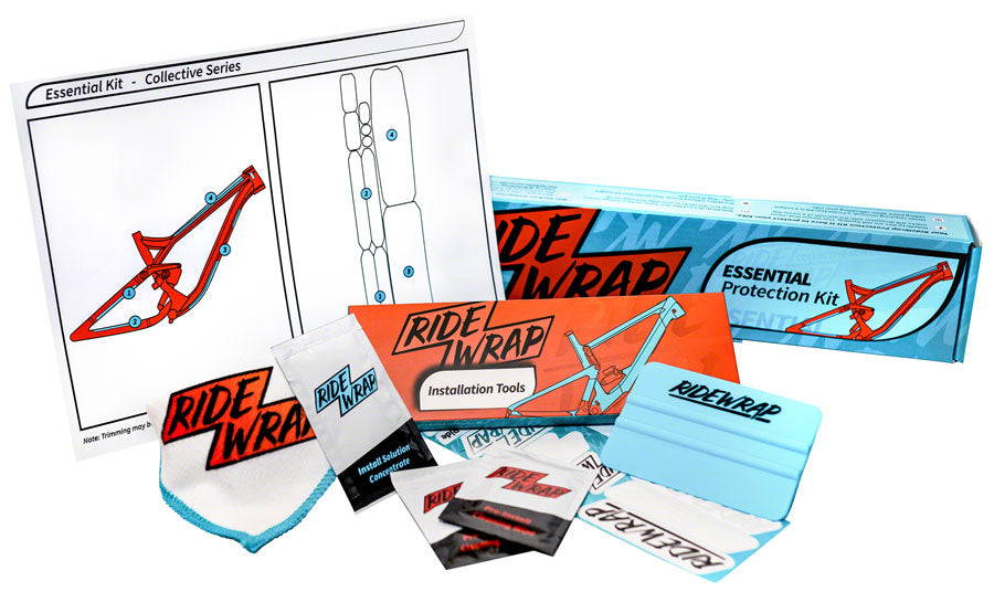 RideWrap Essential MTB Frame Protection Kit - Gloss