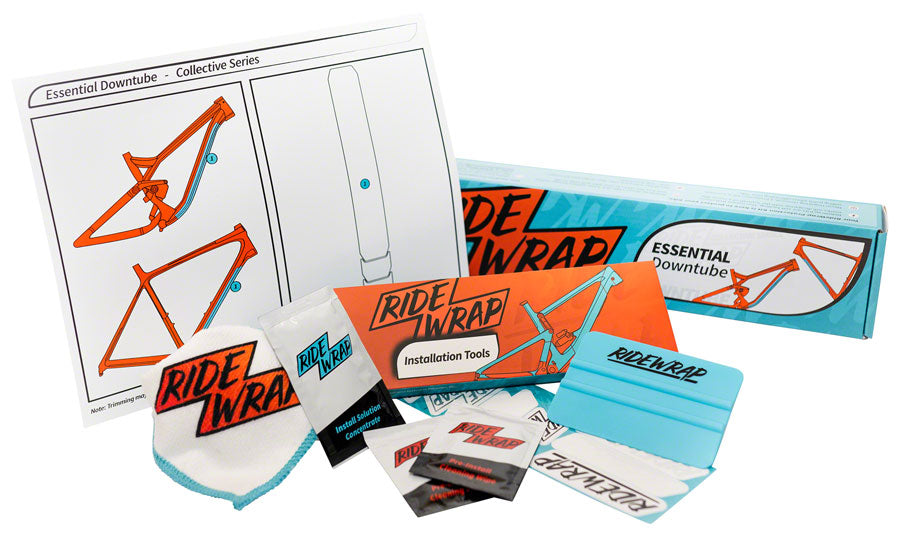 RideWrap Essential Downtube Frame Protection Kit - Gloss