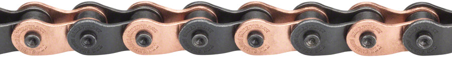 The Shadow Conspiracy Interlock V2 Chain - Single Speed 1/2" x 1/8" 98 Links Half Link Chain Copper/BLK