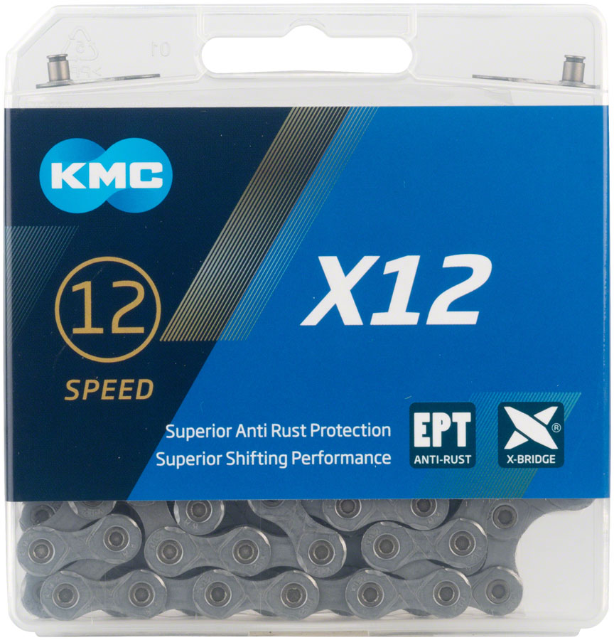 KMC X12 EPT Chain - 12-Speed 126 Links Gray