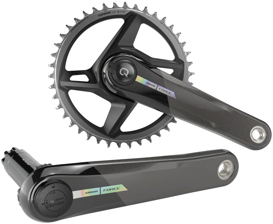 SRAM Force 1 AXS Wide Power Meter Crankset - 172.5mm 12-Speed 40t Direct Mount DUB Spindle Interface Iridescent Gray D2