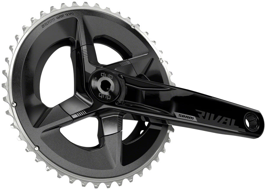 SRAM Rival AXS Crankset - 160mm 12-Speed 48/35t 107 BCD DUB Spindle Interface BLK D1