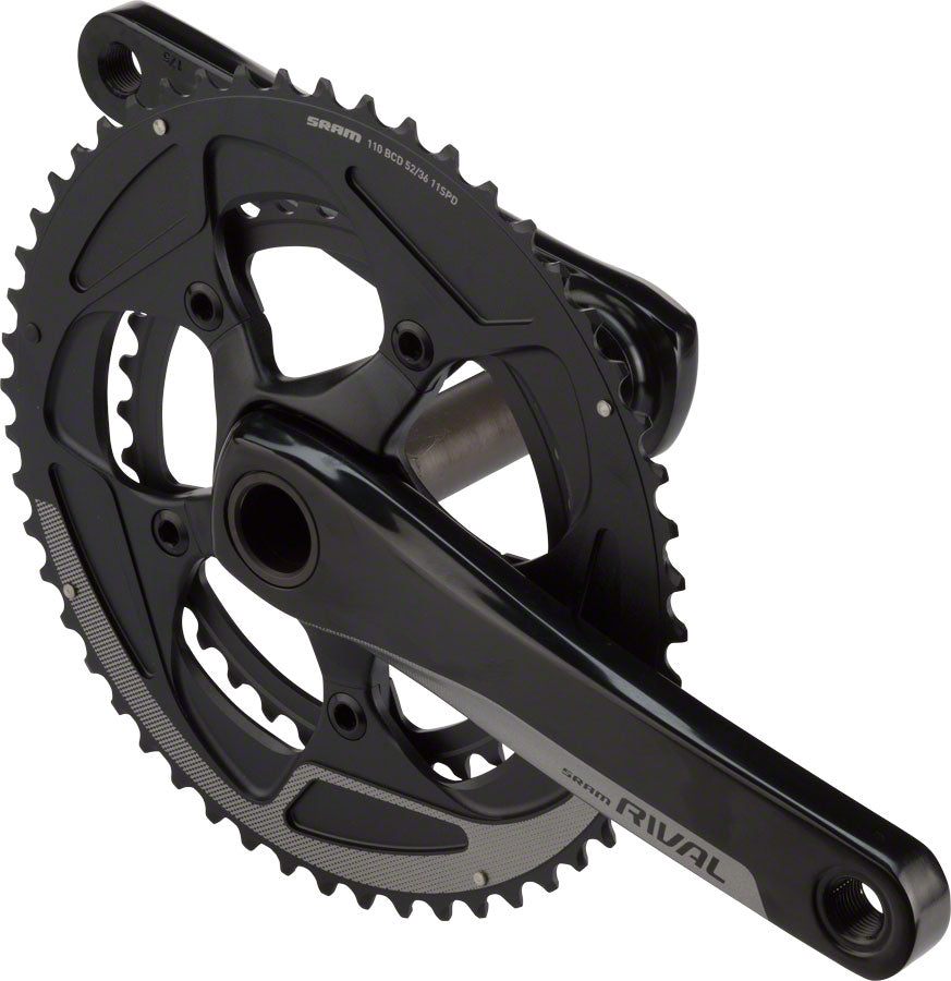 SRAM Rival 22 Crankset - 175mm 11-Speed 52/36t 110 BCD GXP Spindle Interface BLK