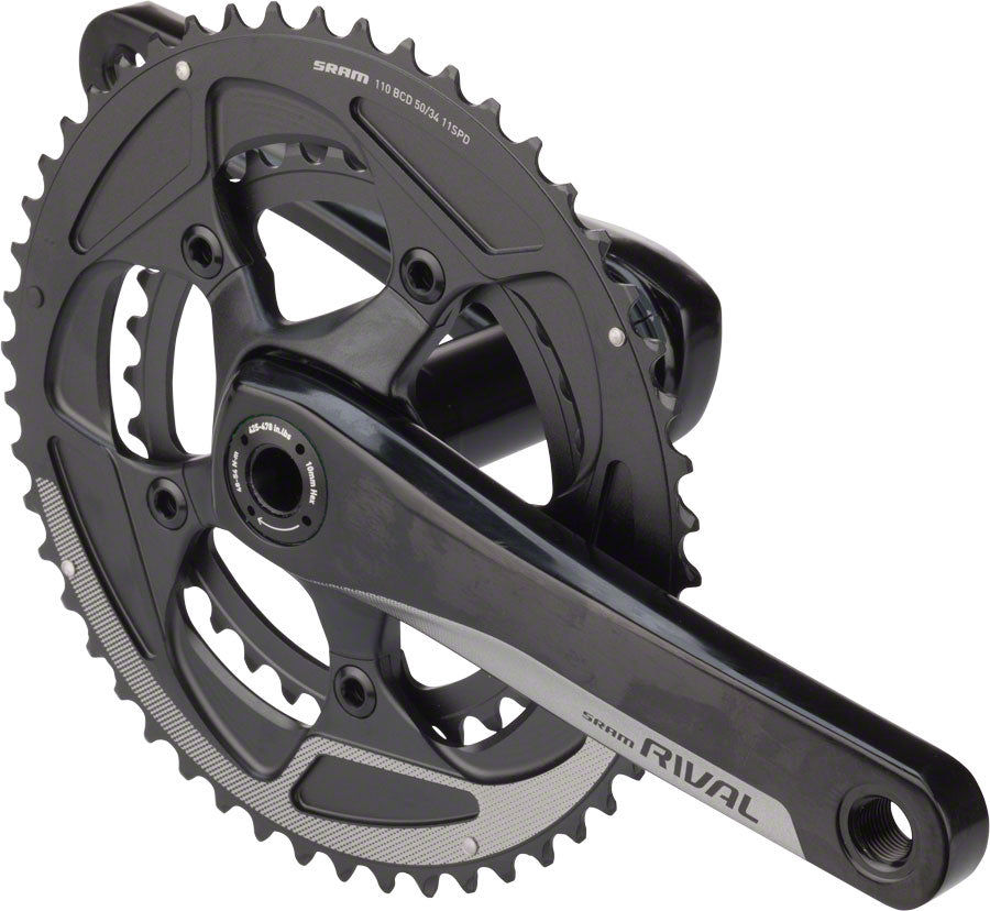 SRAM Rival 22 Crankset - 172.5mm 11-Speed 50/34t 110 BCD BB30/PF30 Spindle Interface BLK