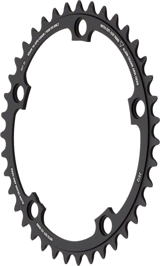 SRAM Red Yaw 39T 10-Speed Hidden Bolt Chainring Use with 53T