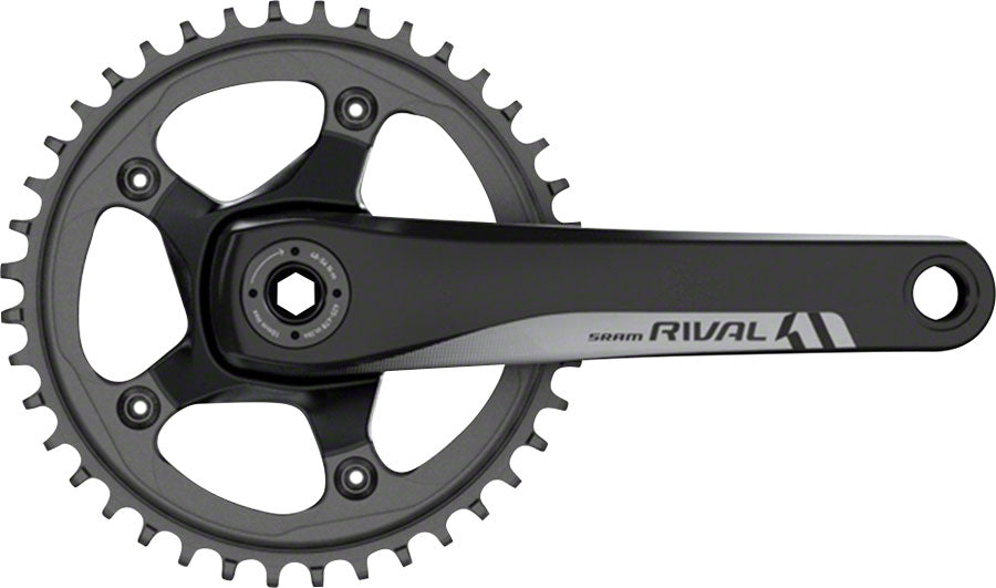 SRAM Rival 1 Crankset - 175mm 10/11-Speed 42t 110 BCD GXP Spindle Interface BLK