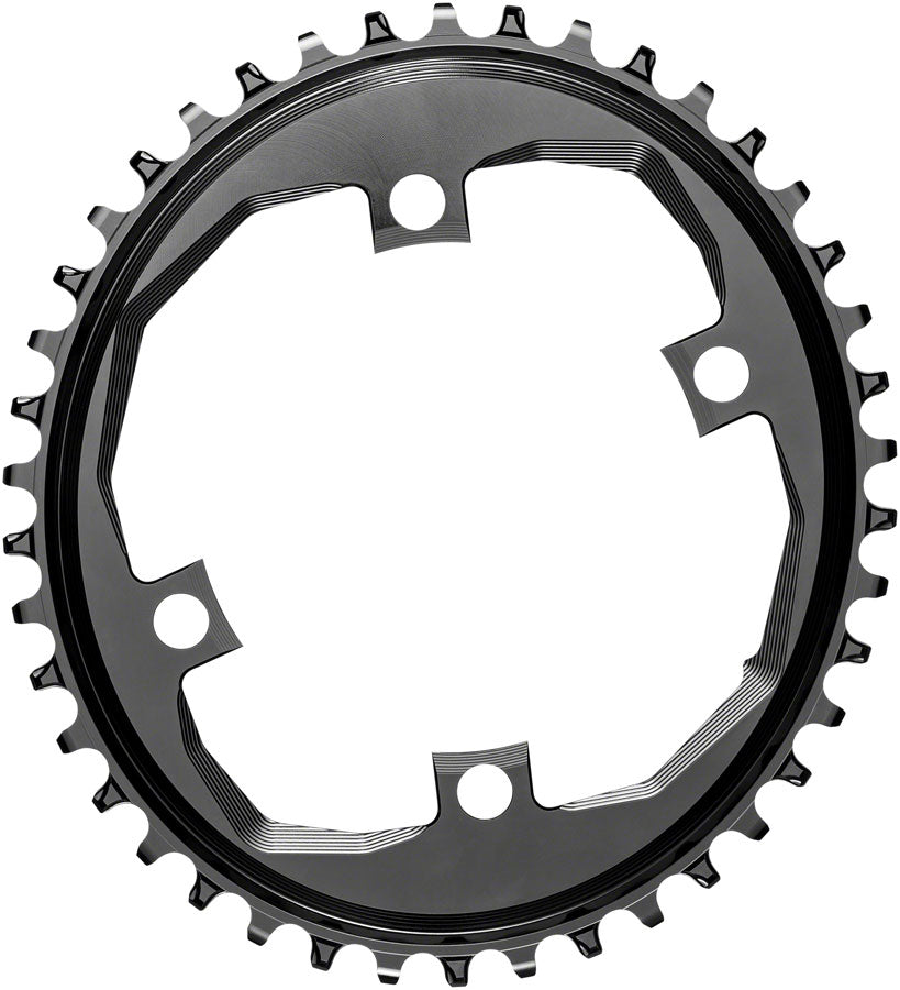 Absolute Black Apex 1 Oval Traction Chainring 42T - Black