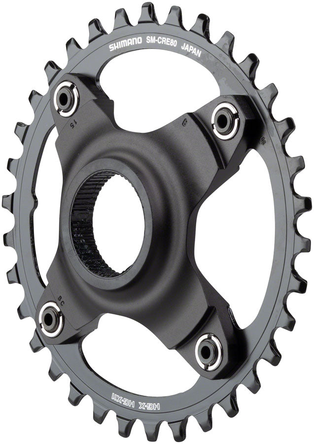 Shimano STEPS SM-CRE80 eBike Chainring - 34t 56.5mm Chainline Without Chainguide BLK
