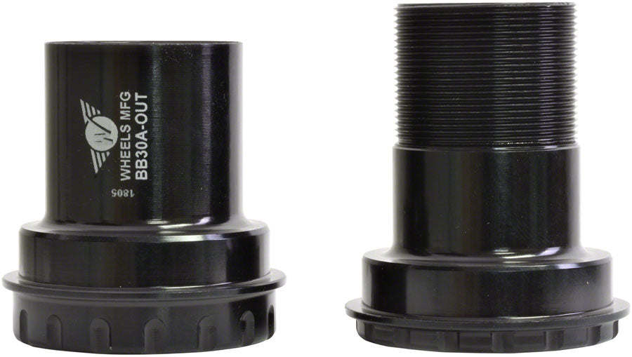 Wheels Manufacturing BB30A Frame to GXP Spindle Outboard Thread Together Bottom Bracket BLK