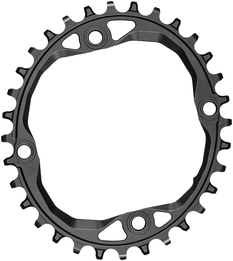 absoluteBLACK Oval 104 BCD Chainring - 32t 104 BCD 4-Bolt Requires Hyperglide+ Chain BLK