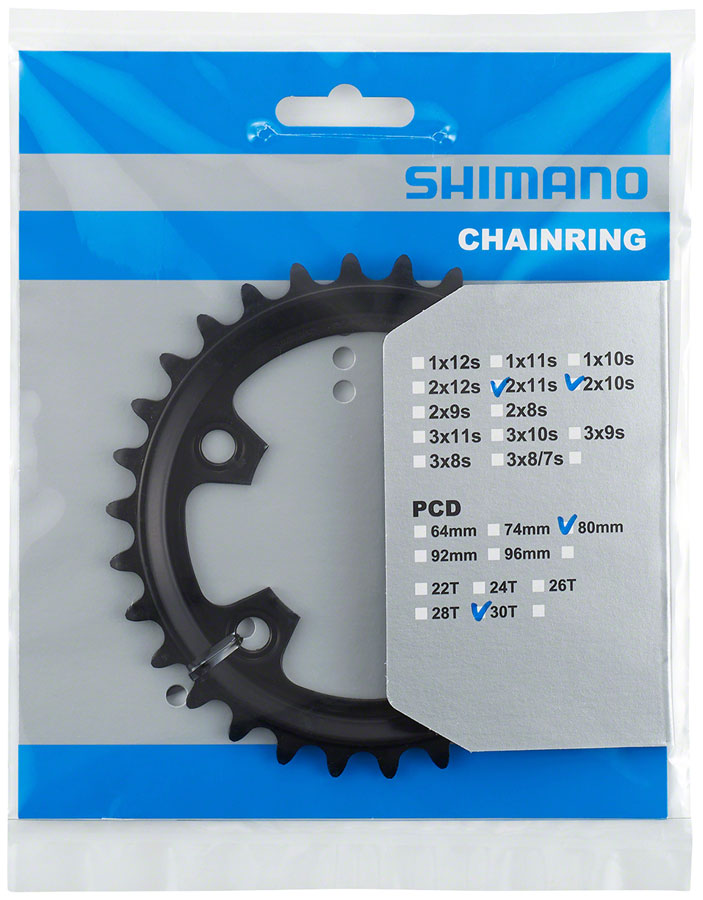 Shimano FC-RX600-10/11 Chainring - 30t 80mm BCD For 2x10 and 2x11 Black