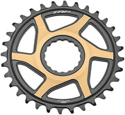 TRP CR-M9050 Boost Direct Mount Chainring - 32t 12-Speed CINCH Mount 3mm Offset 7075-T6 Aluminum Sandblasted BLK/Gold