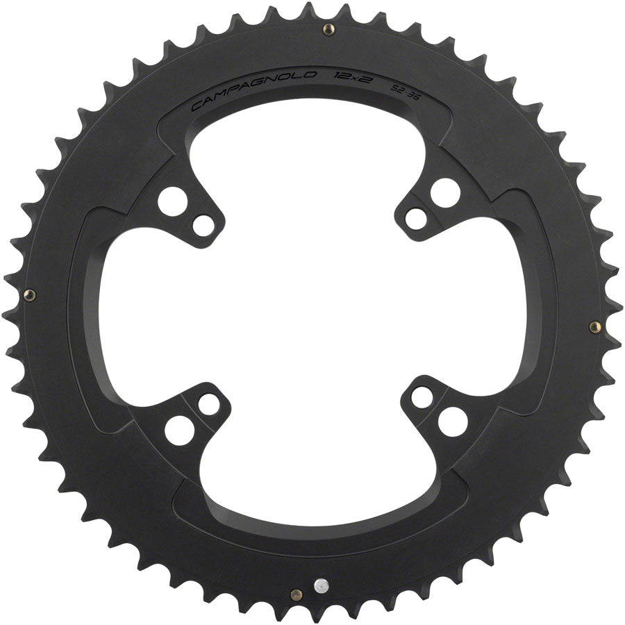 Campagnolo Chorus 12-Speed Chainring Bolt Set - 52t 123mm Campagnolo Asymmetric 4-Bolt BLK