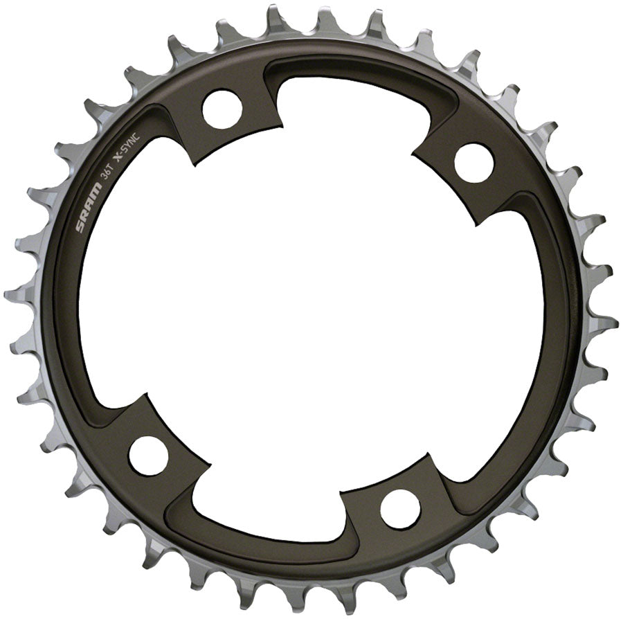 SRAM 46 Tooth 107mm BCD x 4-Bolt 1x12-Speed X-Sync Chainring Blast Black