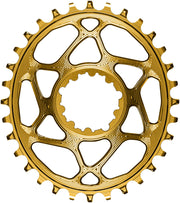 absoluteBLACK Oval Narrow-Wide Direct Mount Chainring - 32t SRAM 3-Bolt Direct Mount 3mm Offset Gold