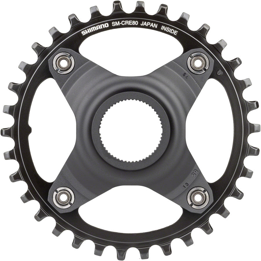 Shimano STEPS SM-CRE80-B Chainring - 34T Without Chainguard 55mm Chainline BLK