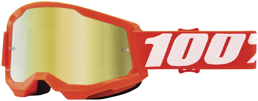 100% Strata 2 Goggles - Orange/ Mirror Gold