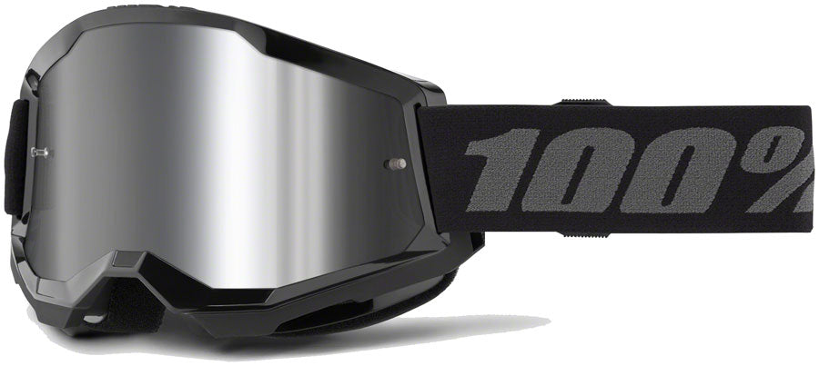 100% Strata 2 Goggles - Black/Mirror
