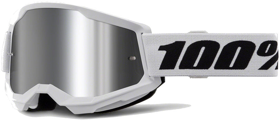 100% Strata 2 Goggles - White/Mirror