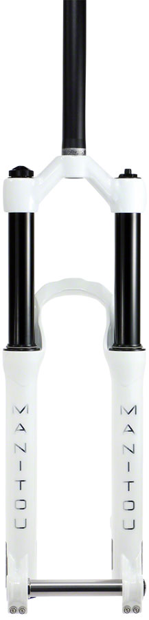 Manitou Circus Expert Suspension Fork - 26" 100 mm 20 x 110 mm 41 mm Offset Gloss White Straight Steerer