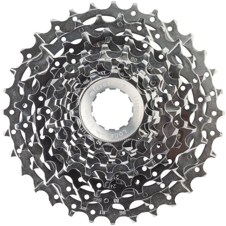 microSHIFT G11 Cassette - 11 Speed 11-32T Silver Chrome Plated With Spider