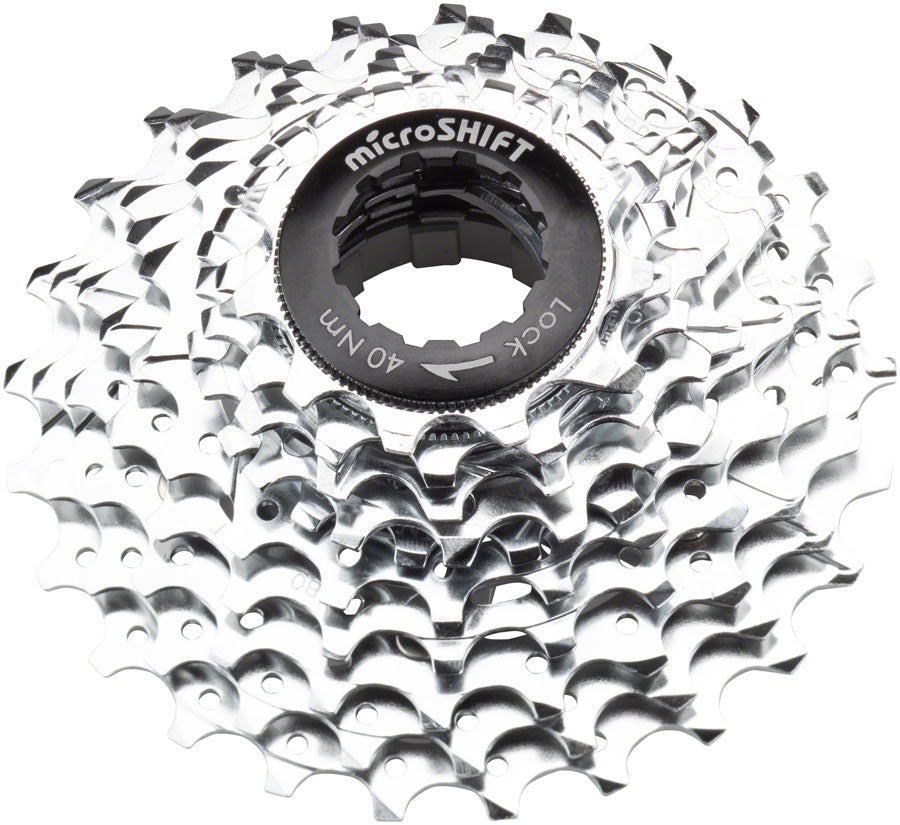 microSHIFT G10 Cassette - 10 Speed 11-25t Silver Chrome Plated With Spider