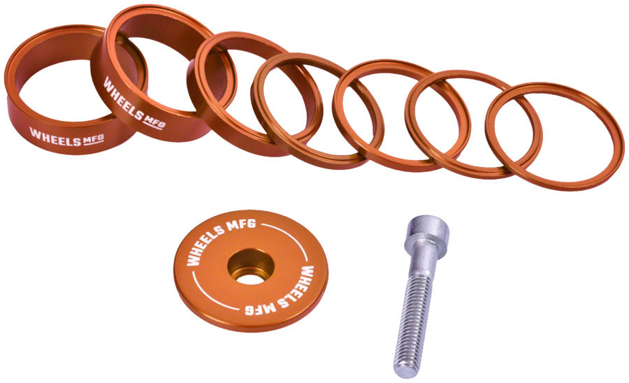 Wheels Manufacturing Essential StackRight Headset Spacer Kit - Orange