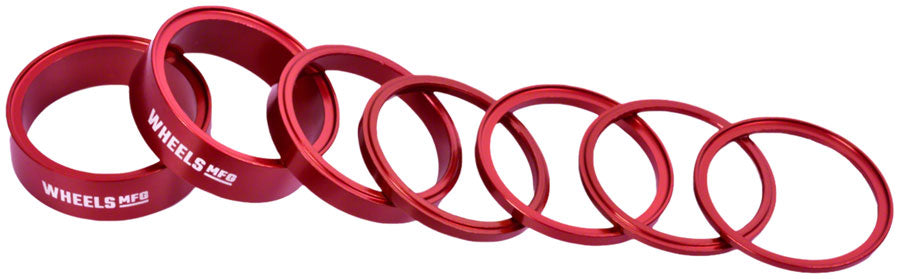 Wheels Manufacturing StackRight Headset Spacer Kit - Red