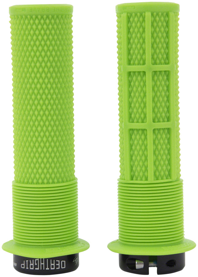 DMR DeathGrip Flanged Grips - Thin Lock-On Sick Green